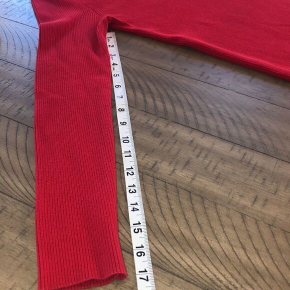 Lands’ End Cotton Blend Turtle🐢neck Elastane for Stretch. Deep Red Small is 6-8 - Picture 8 of 17